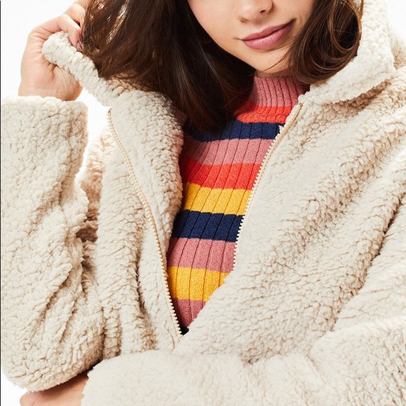 Brandy Melville Jackets & Blazers - Brandy Melville Teddy Jacket EUC One Size